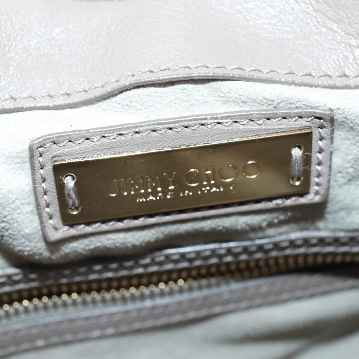 Jimmy Choo Studs Backpack Leather Beige Gold Auth BA7708