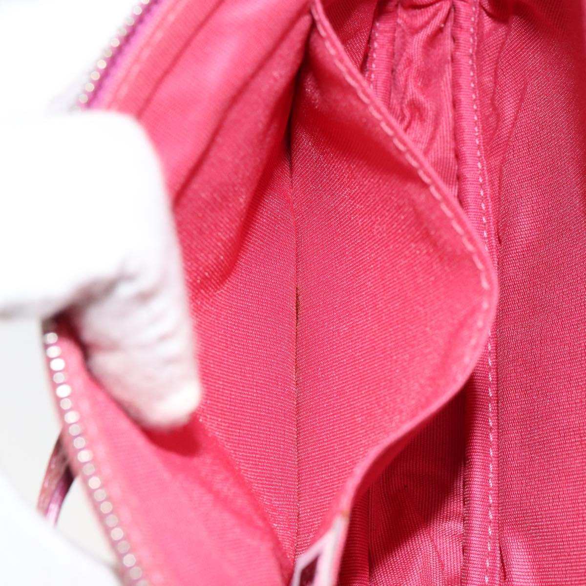 Jimmy Choo Studs Accessory Pouch Leather Pink Auth BA7709