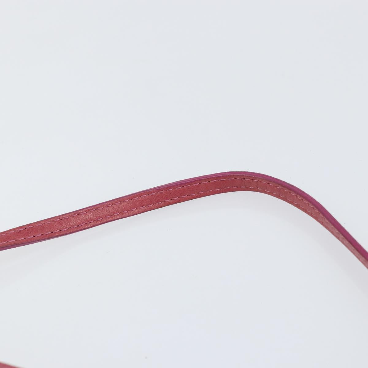 Jimmy Choo Studs Accessory Pouch Leather Pink Auth BA7709