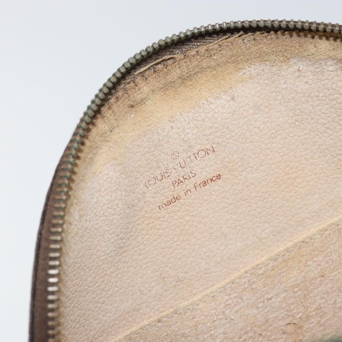 LOUIS VUITTON Monogram Trousse Demi Ronde Cosmetic Pouch M47520 LV Auth BA7711