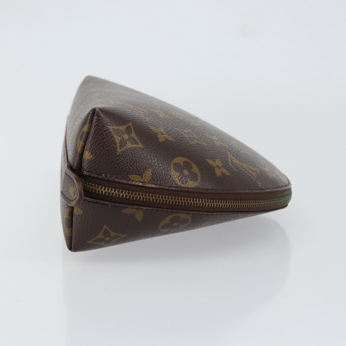 LOUIS VUITTON Monogram Trousse Demi Ronde Cosmetic Pouch M47520 LV Auth BA7711