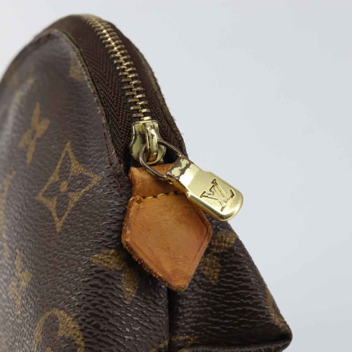 LOUIS VUITTON Monogram Pochette Cosmetic PM Cosmetic Pouch M47515 LV Auth BA7713