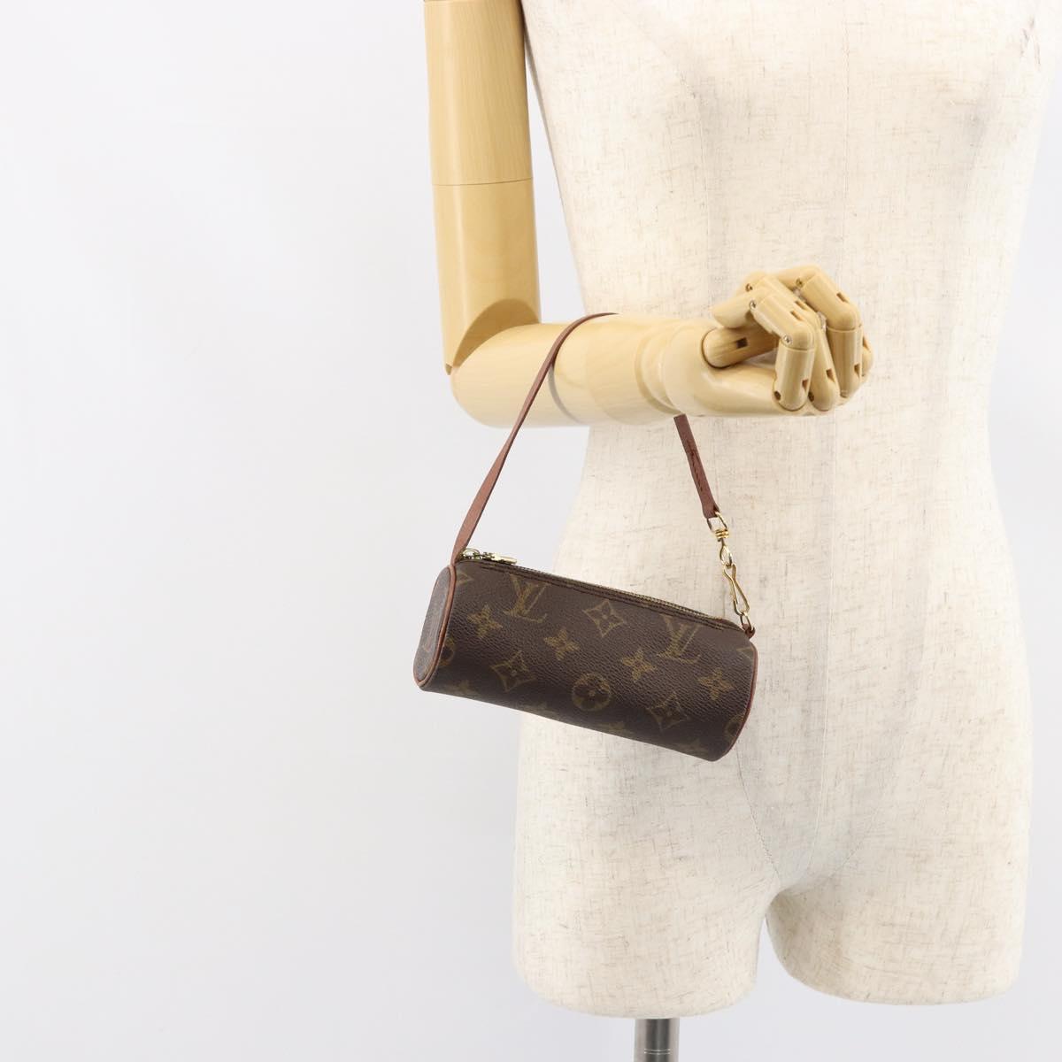 LOUIS VUITTON Monogram Papillon Pouch LV Auth BA7720