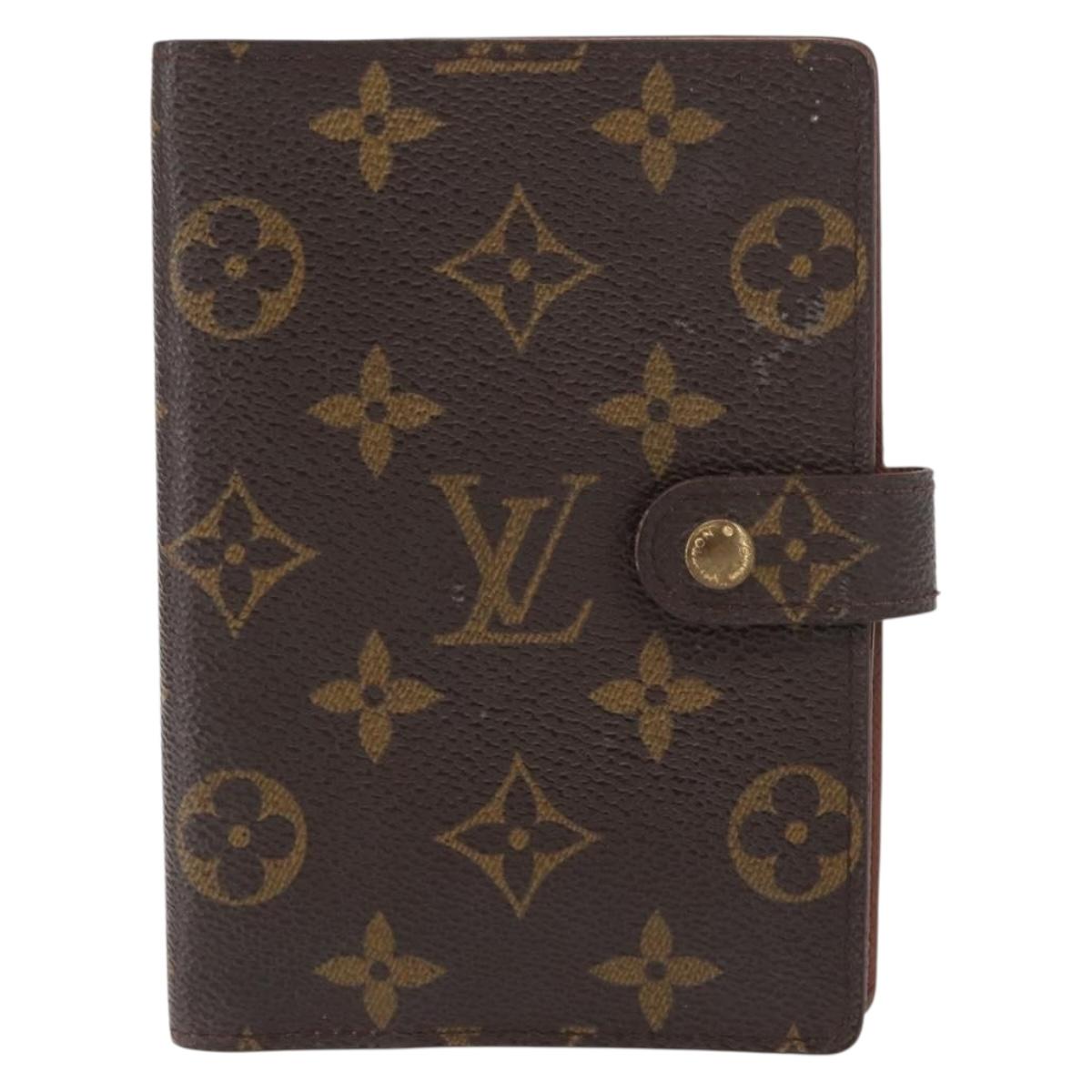 LOUIS VUITTON Monogram Agenda PM Day Planner Cover R20005 LV Auth BA7721