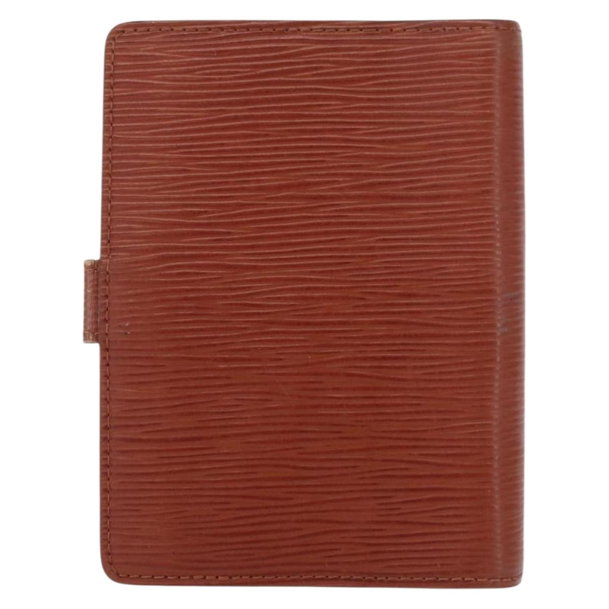 LOUIS VUITTON Epi Agenda PM Day Planner Cover Brown R20053 LV Auth BA7723
