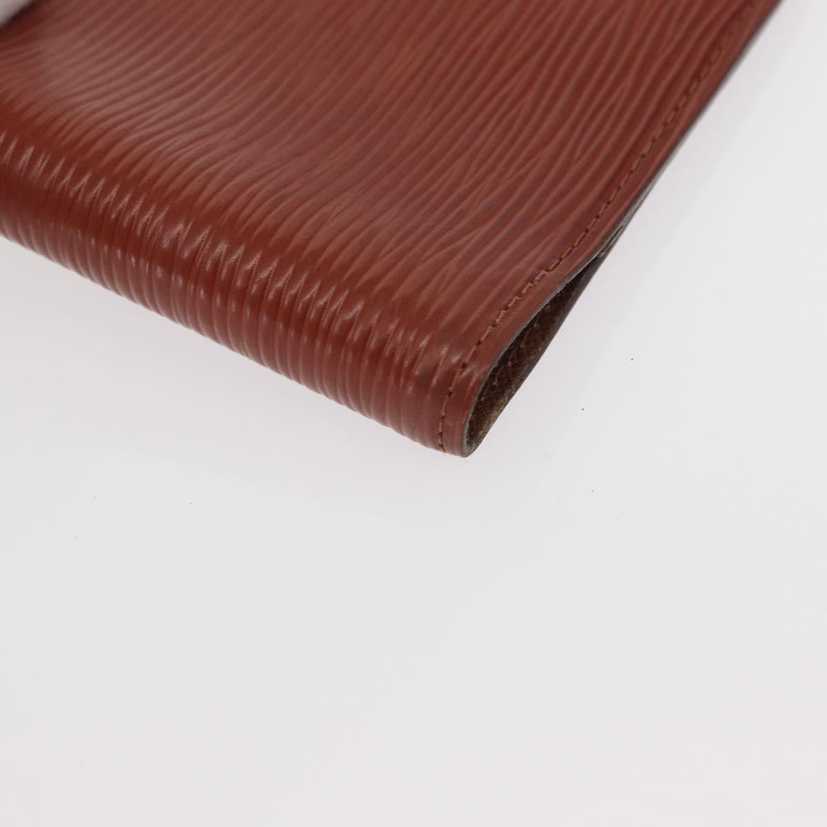 LOUIS VUITTON Epi Agenda PM Day Planner Cover Brown R20053 LV Auth BA7723