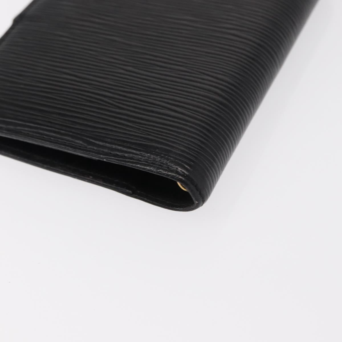 LOUIS VUITTON Epi Agenda PM Day Planner Cover Black R20052 LV Auth BA7724