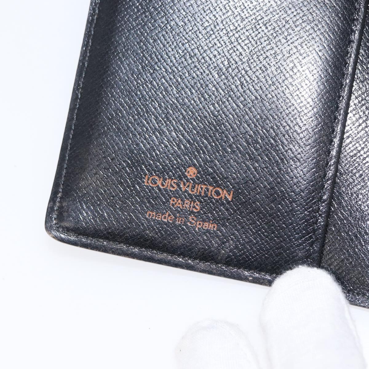 LOUIS VUITTON Epi Agenda PM Day Planner Cover Black R20052 LV Auth BA7724