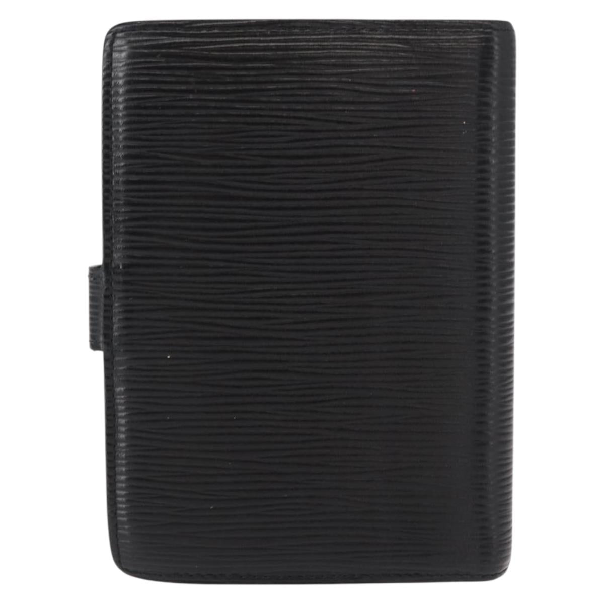 LOUIS VUITTON Epi Agenda PM Day Planner Cover Black R20052 LV Auth BA7724