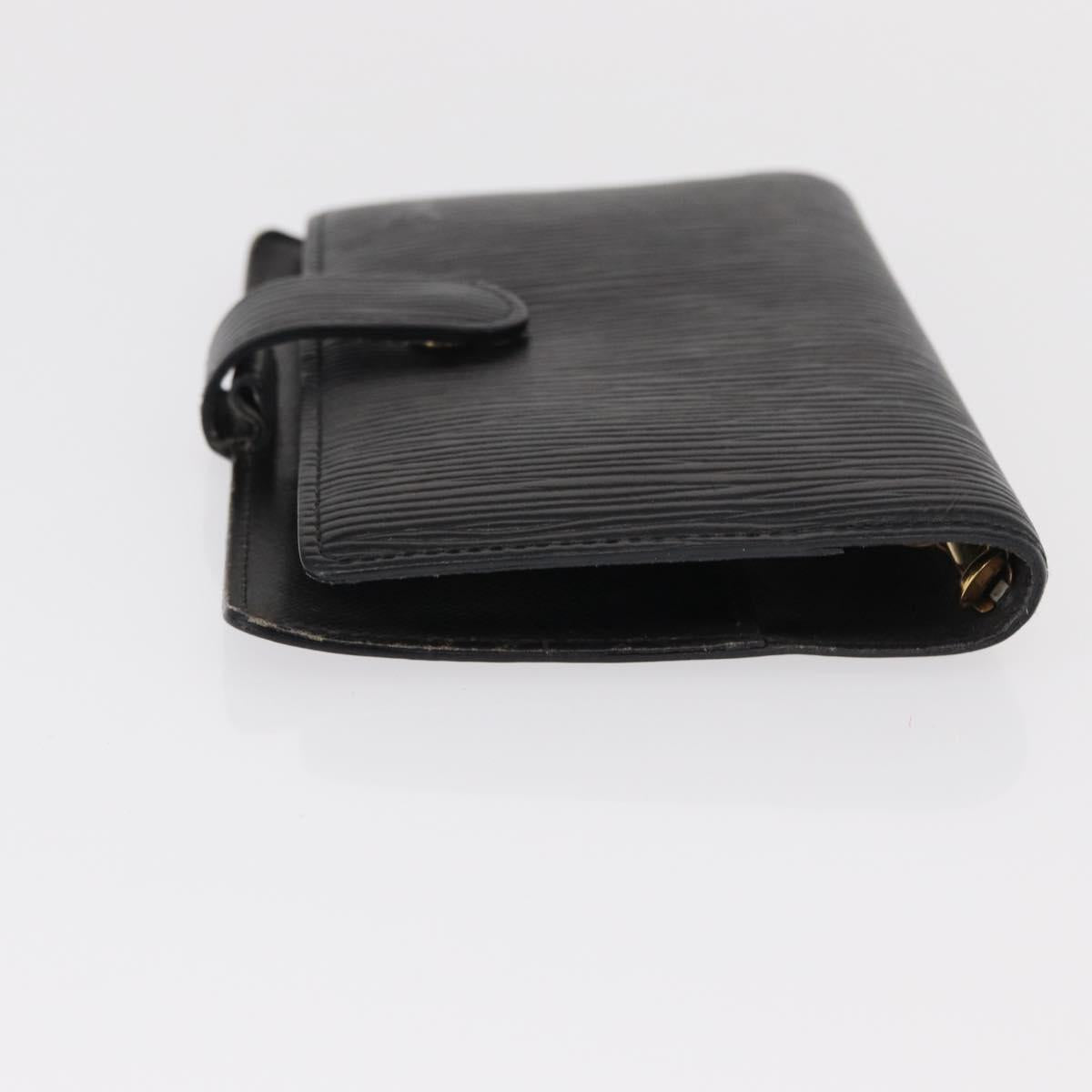 LOUIS VUITTON Epi Agenda PM Day Planner Cover Black R20052 LV Auth BA7724