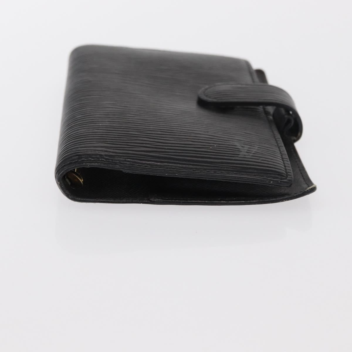 LOUIS VUITTON Epi Agenda PM Day Planner Cover Black R20052 LV Auth BA7724