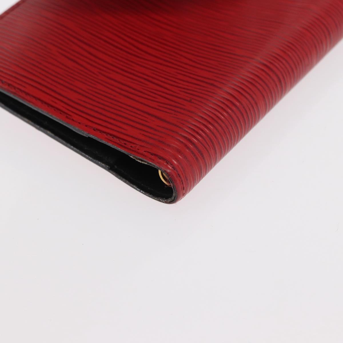 LOUIS VUITTON Epi Agenda PM Day Planner Cover Red R20057 LV Auth BA7725