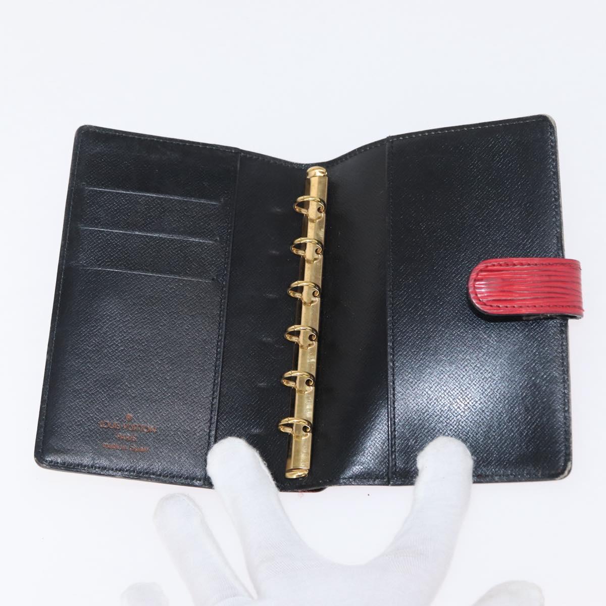 LOUIS VUITTON Epi Agenda PM Day Planner Cover Red R20057 LV Auth BA7725