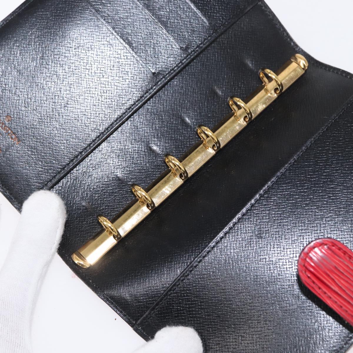 LOUIS VUITTON Epi Agenda PM Day Planner Cover Red R20057 LV Auth BA7725