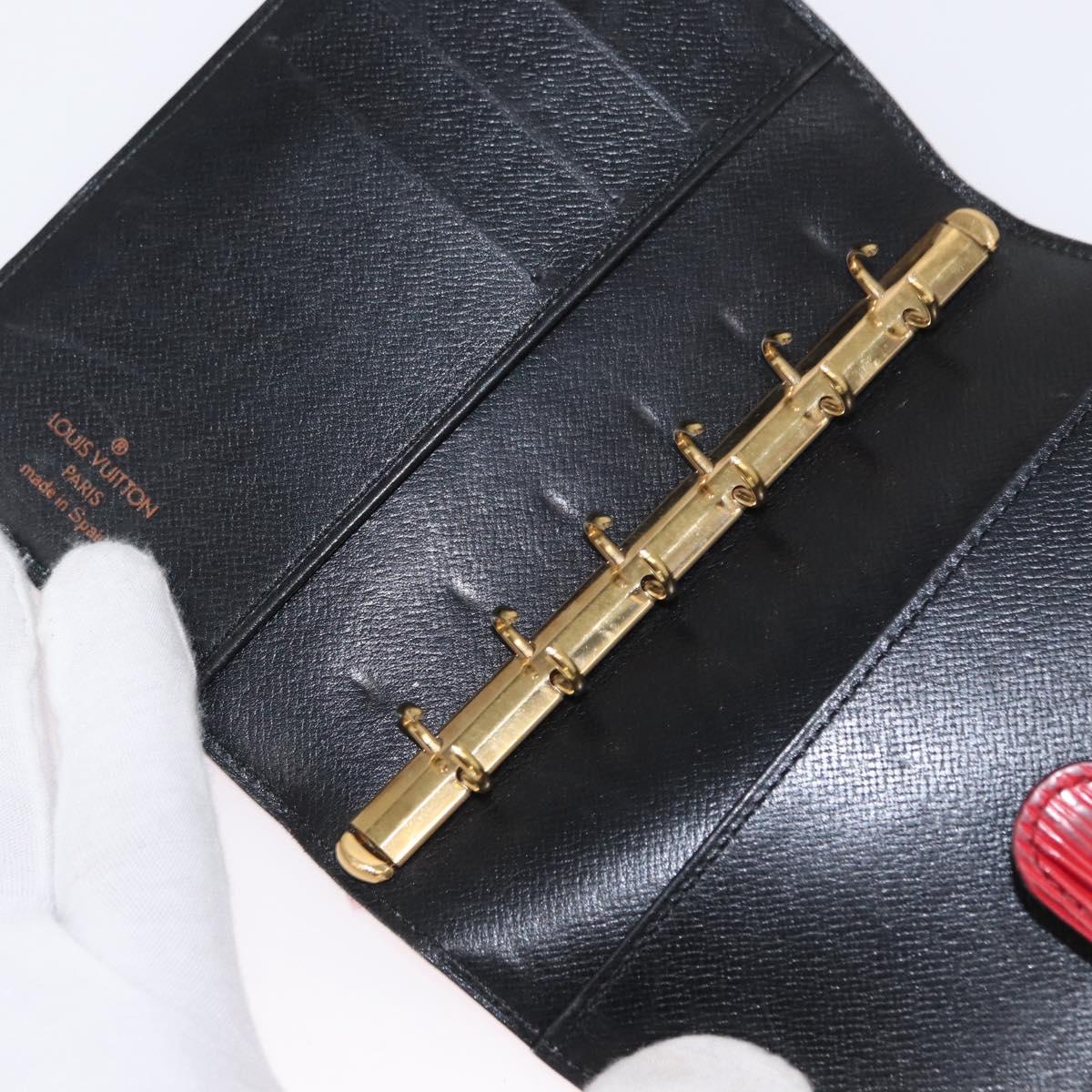 LOUIS VUITTON Epi Agenda PM Day Planner Cover Red R20057 LV Auth BA7725