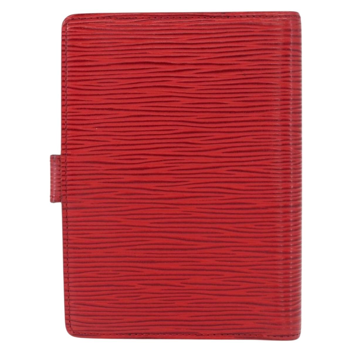 LOUIS VUITTON Epi Agenda PM Day Planner Cover Red R20057 LV Auth BA7725