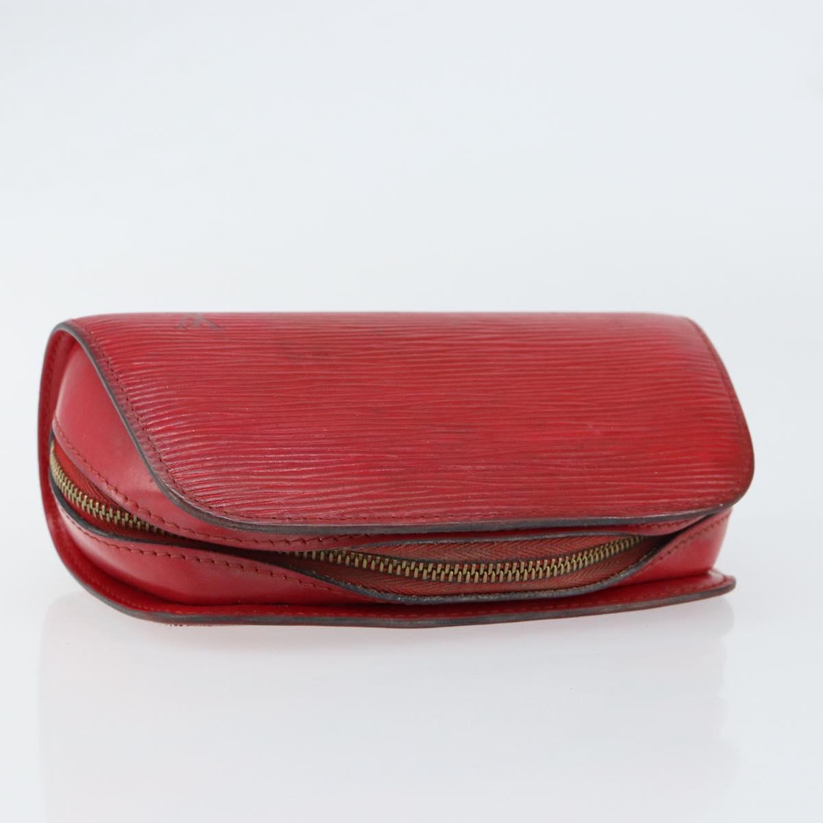LOUIS VUITTON Epi Dauphine PM Pouch Castilian Red M48447 LV Auth BA7726