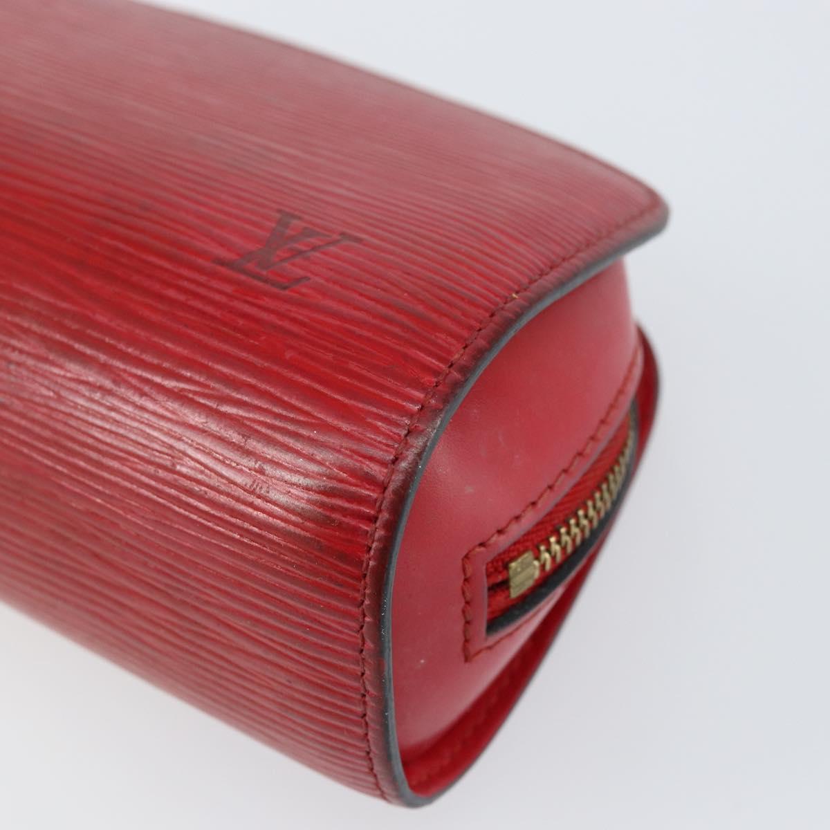 LOUIS VUITTON Epi Dauphine PM Pouch Castilian Red M48447 LV Auth BA7726