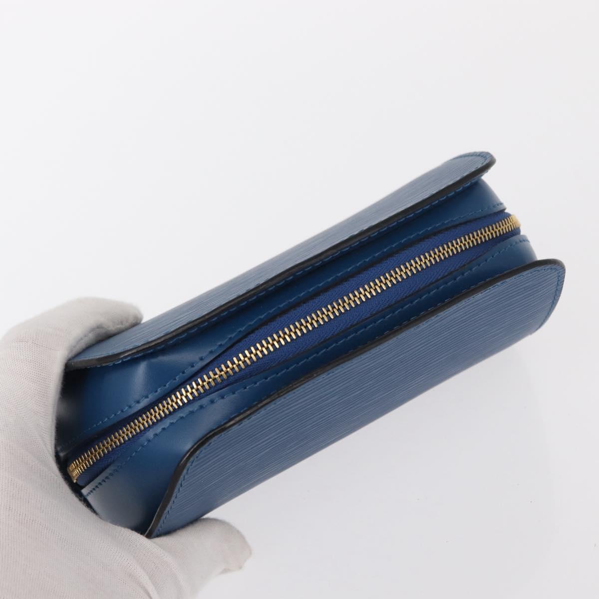 LOUIS VUITTON Epi Dauphine PM Pouch Blue M48445 LV Auth BA7727