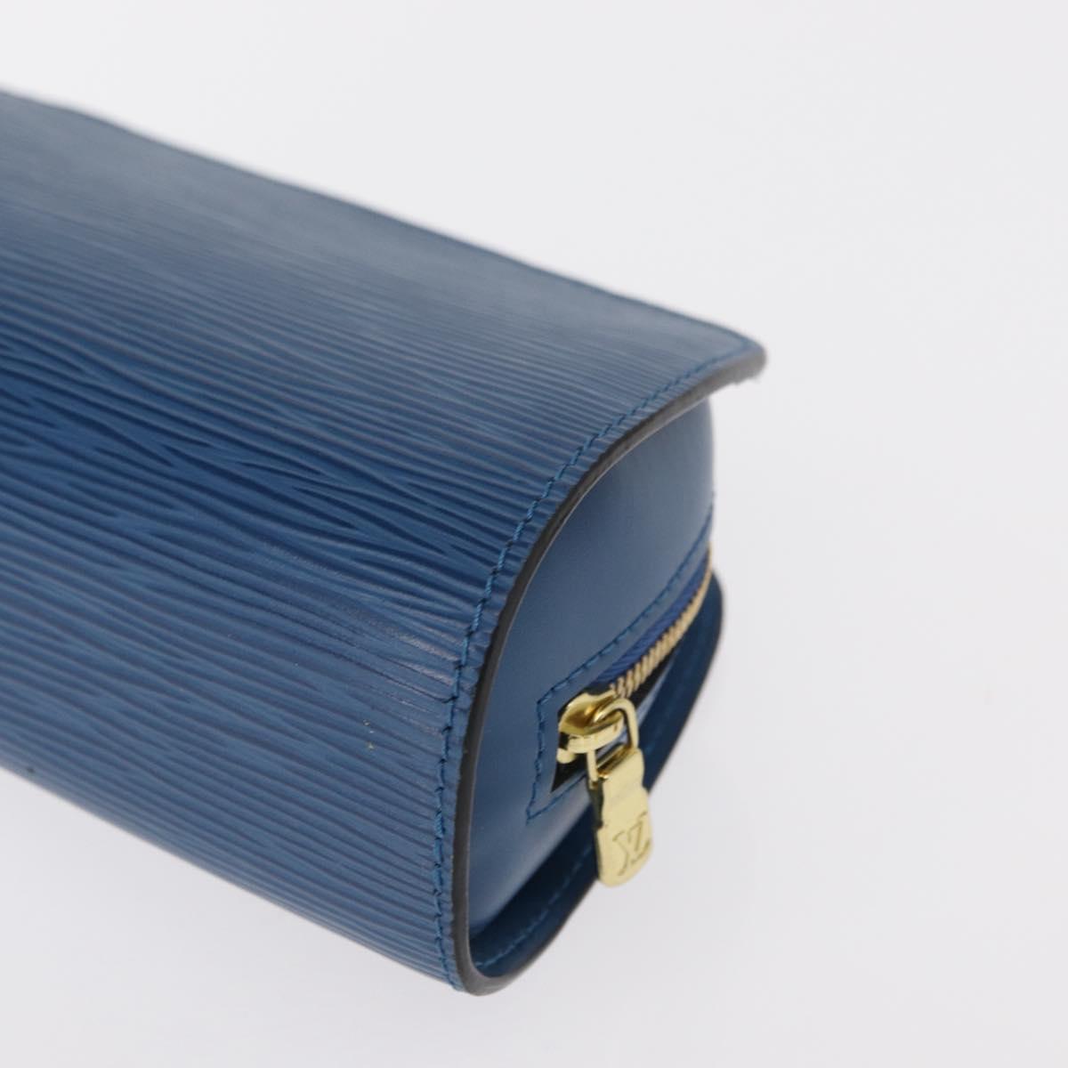LOUIS VUITTON Epi Dauphine PM Pouch Blue M48445 LV Auth BA7727
