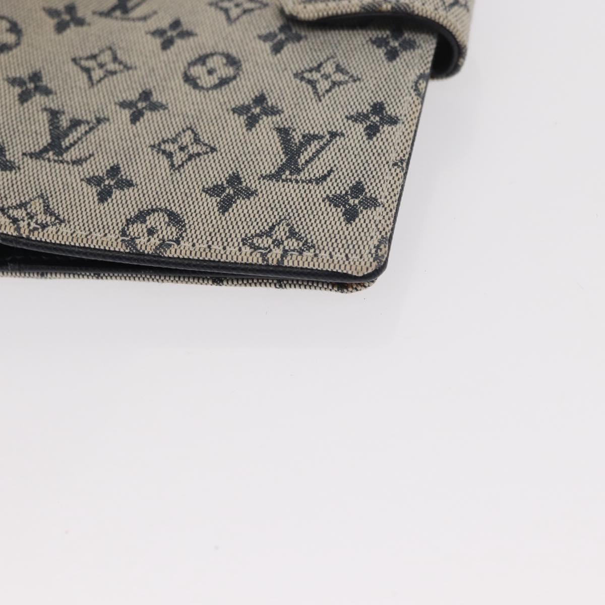 LOUIS VUITTON Monogram Mini Agenda PM Day Planner Cover Blue R20910 Auth BA7729