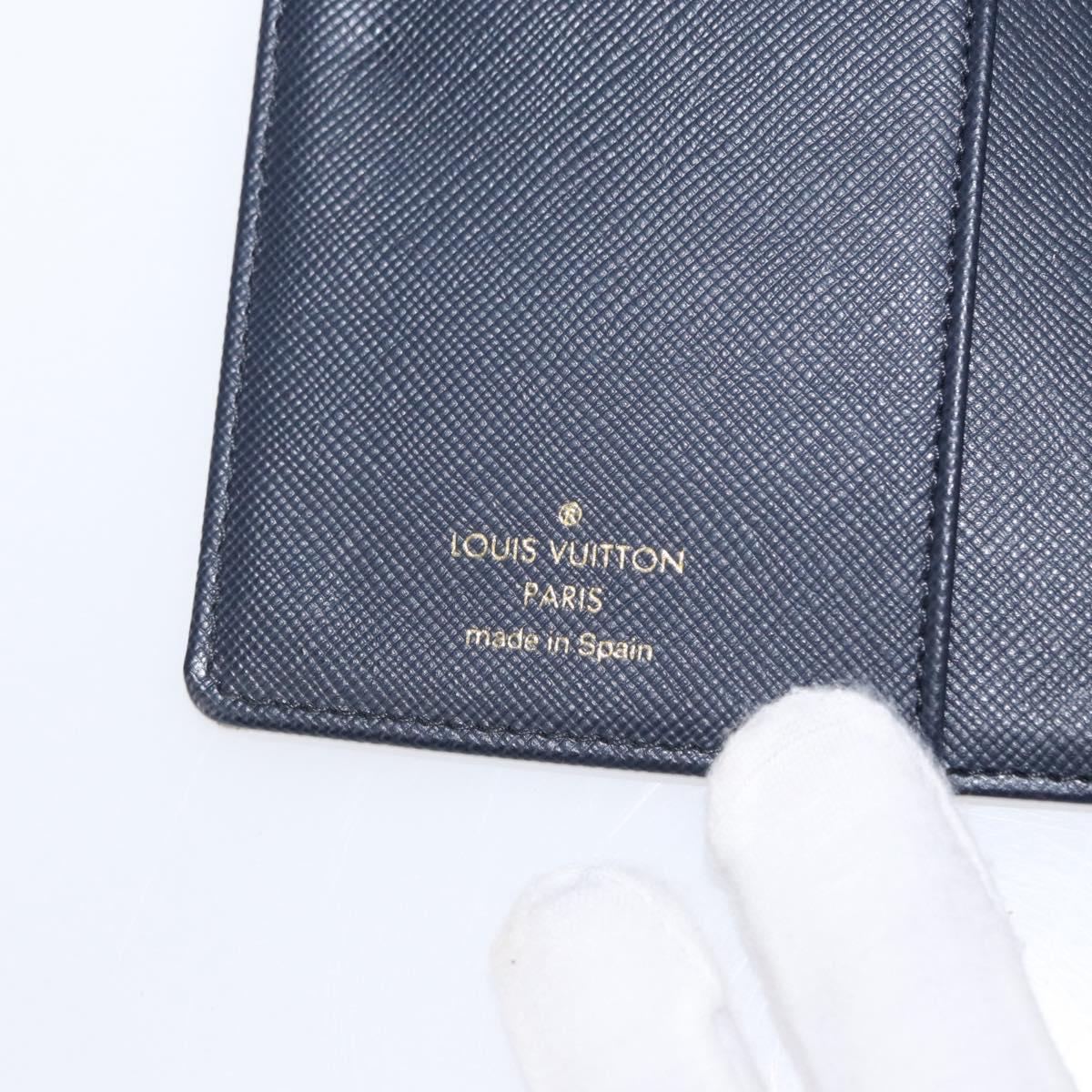 LOUIS VUITTON Monogram Mini Agenda PM Day Planner Cover Blue R20910 Auth BA7729