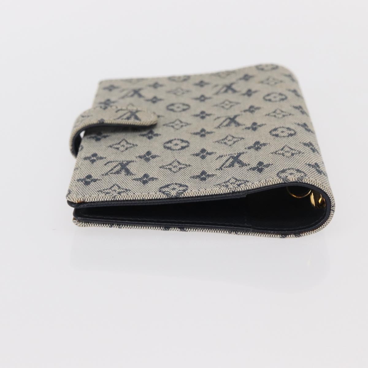 LOUIS VUITTON Monogram Mini Agenda PM Day Planner Cover Blue R20910 Auth BA7729