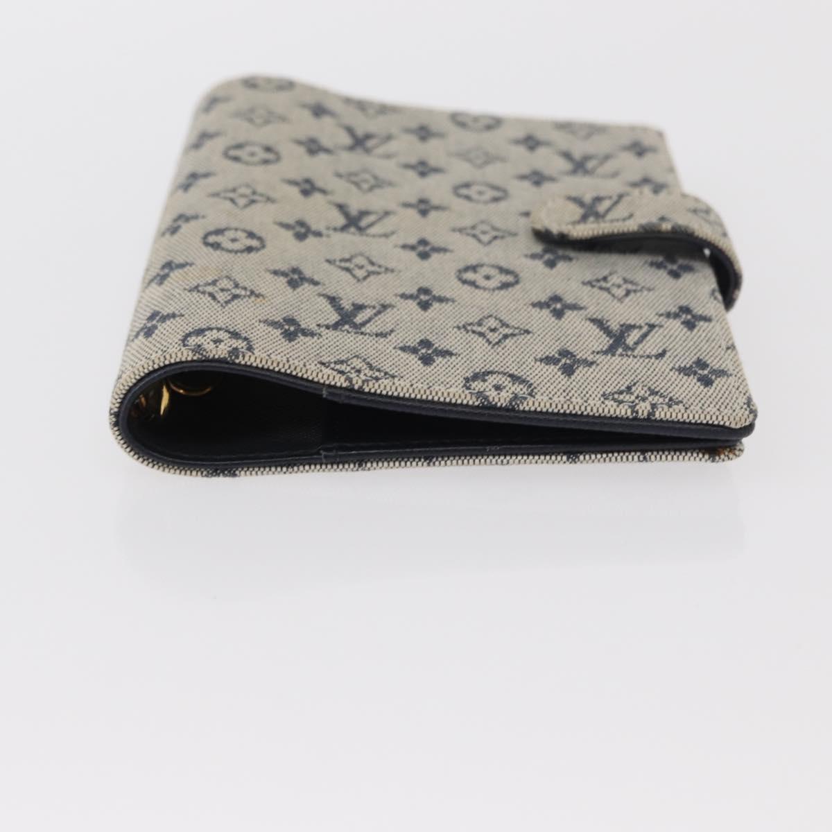 LOUIS VUITTON Monogram Mini Agenda PM Day Planner Cover Blue R20910 Auth BA7729