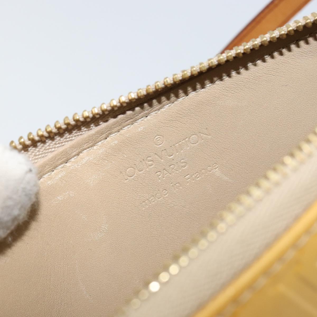 LOUIS VUITTON Monogram Vernis Lexington Accessory Pouch Beige M91010 Auth BA7730