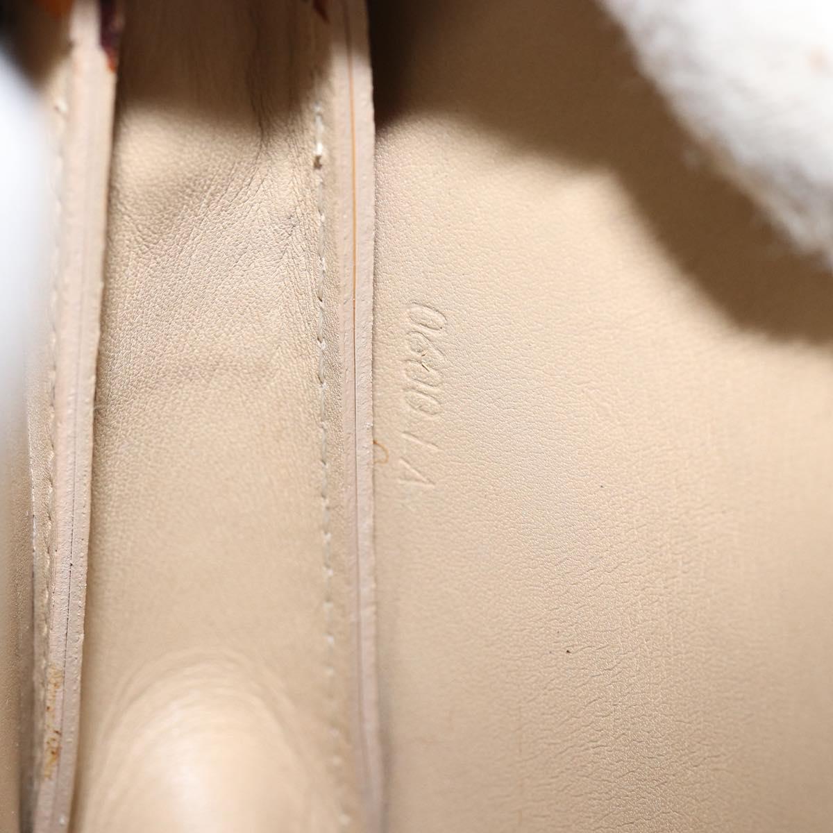 LOUIS VUITTON Monogram Vernis Lexington Accessory Pouch Beige M91010 Auth BA7730