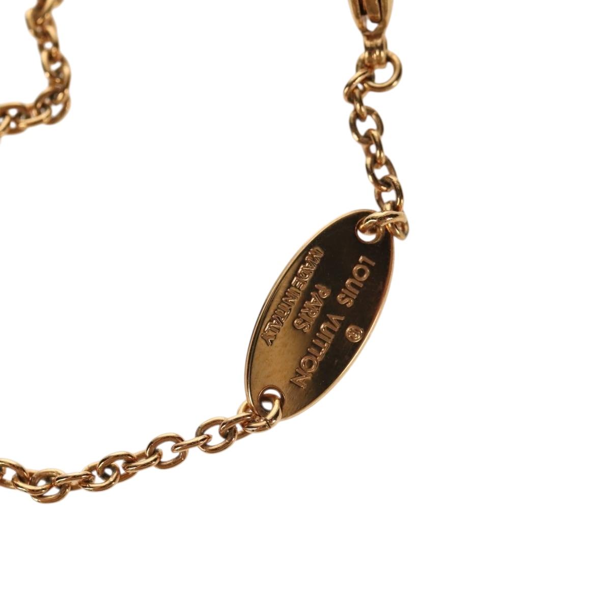 LOUIS VUITTON Collier L TO V Necklace metal Gold M80259 LV Auth BA7731M