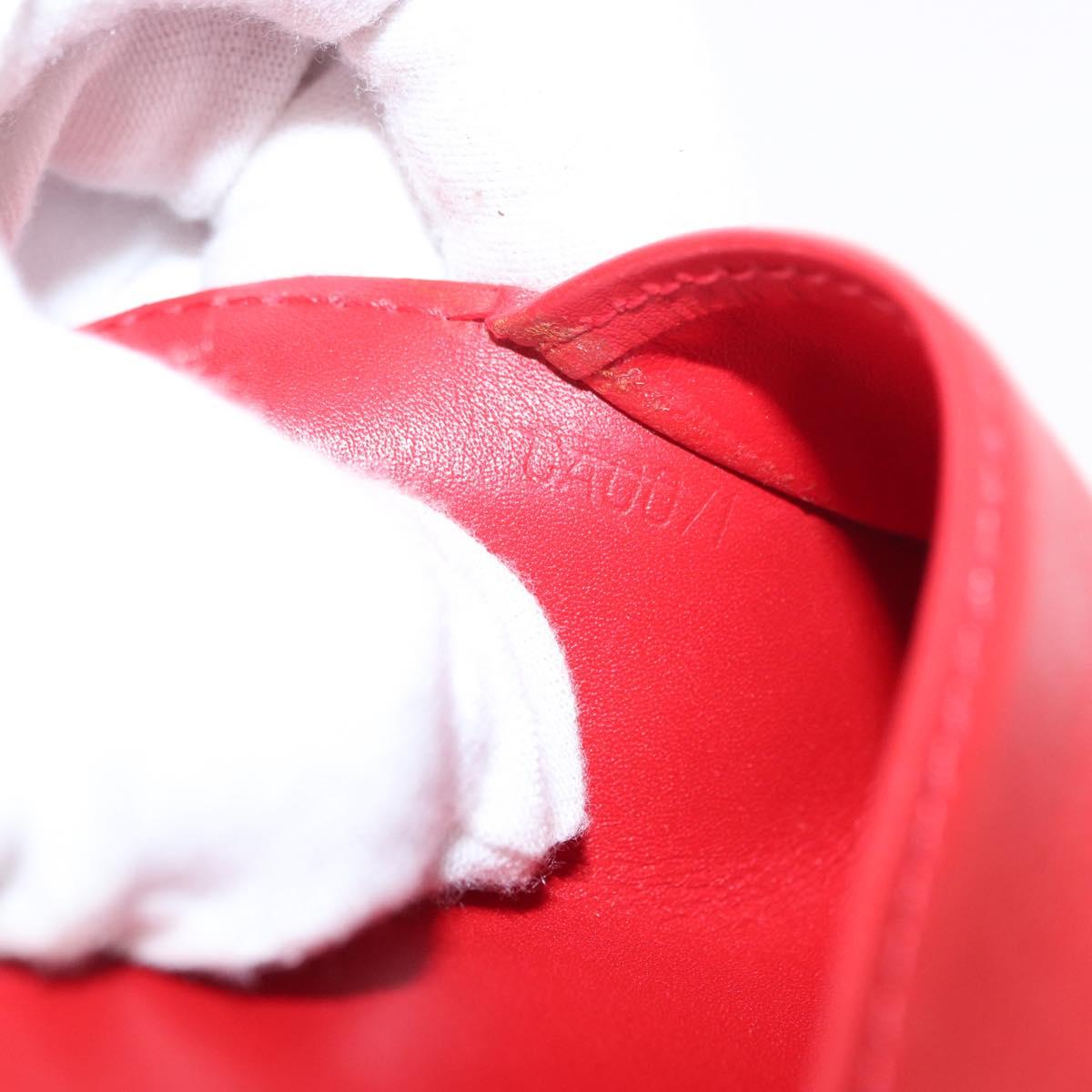 LOUIS VUITTON Monogram Vernis Agenda PM Day Planner Cover Red R21016 Auth BA7732