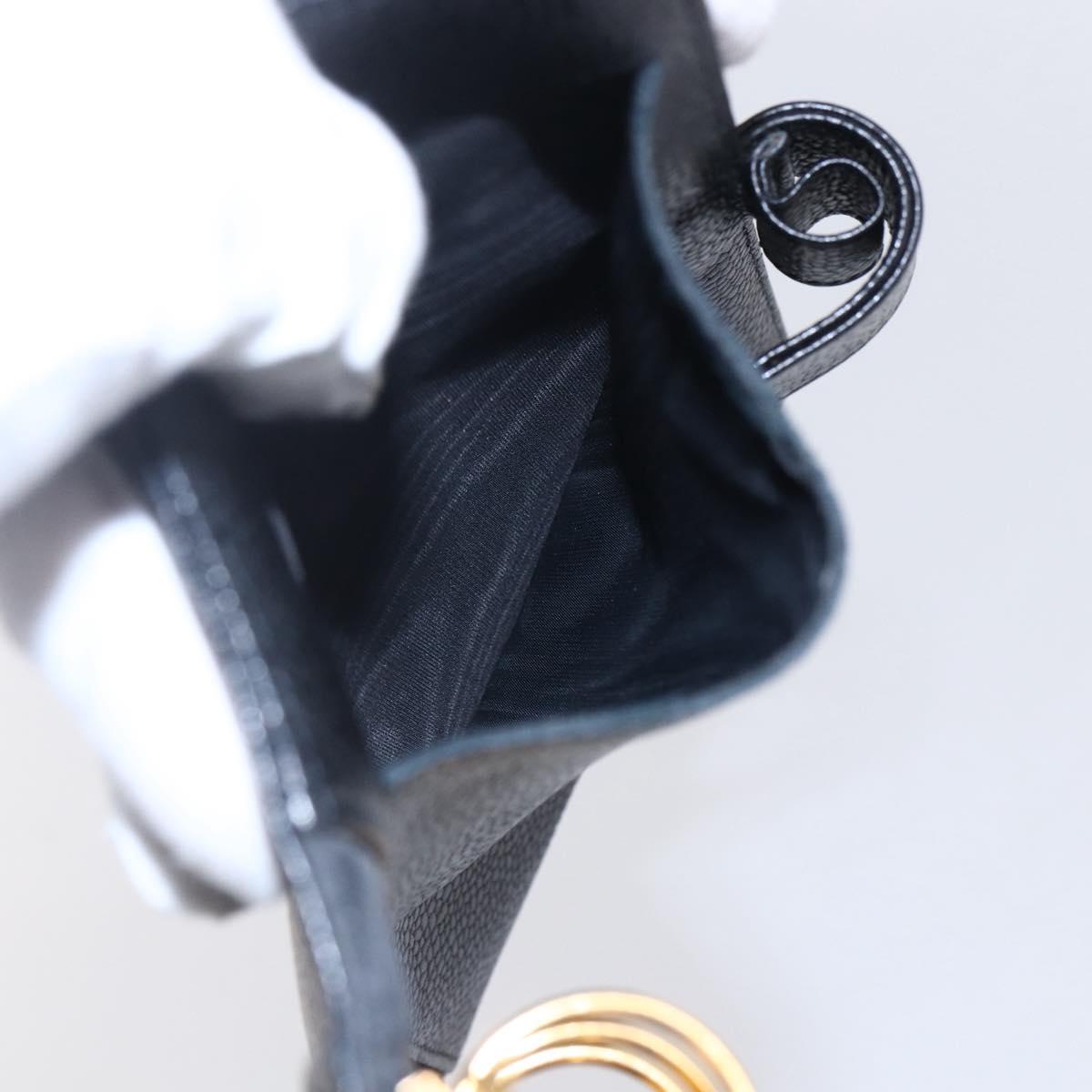 CHANEL Agenda Day Planner Cover Caviar Skin Black Gold CC Auth BA7735