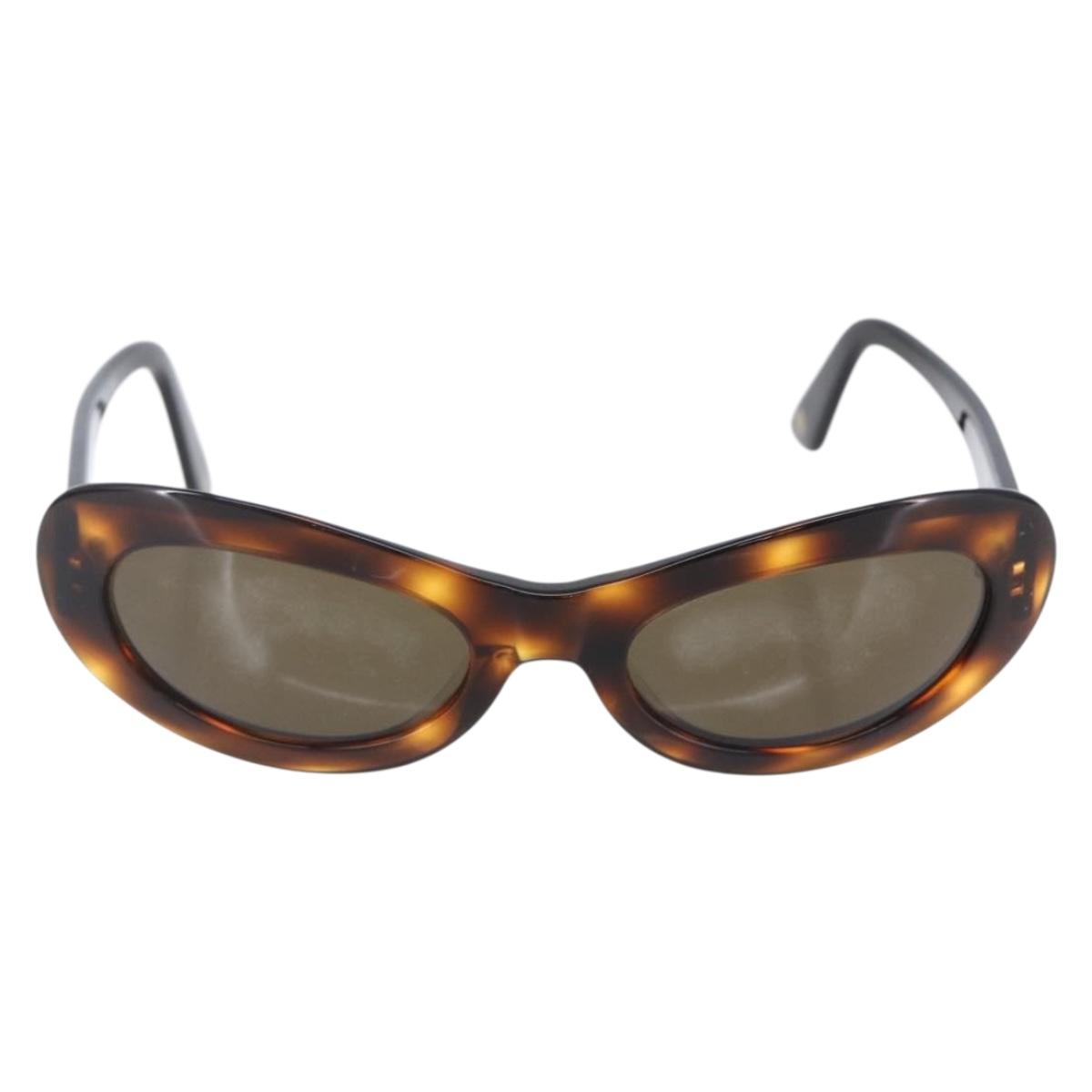 CHANEL Sunglasses plastic Brown CC Auth BA7738