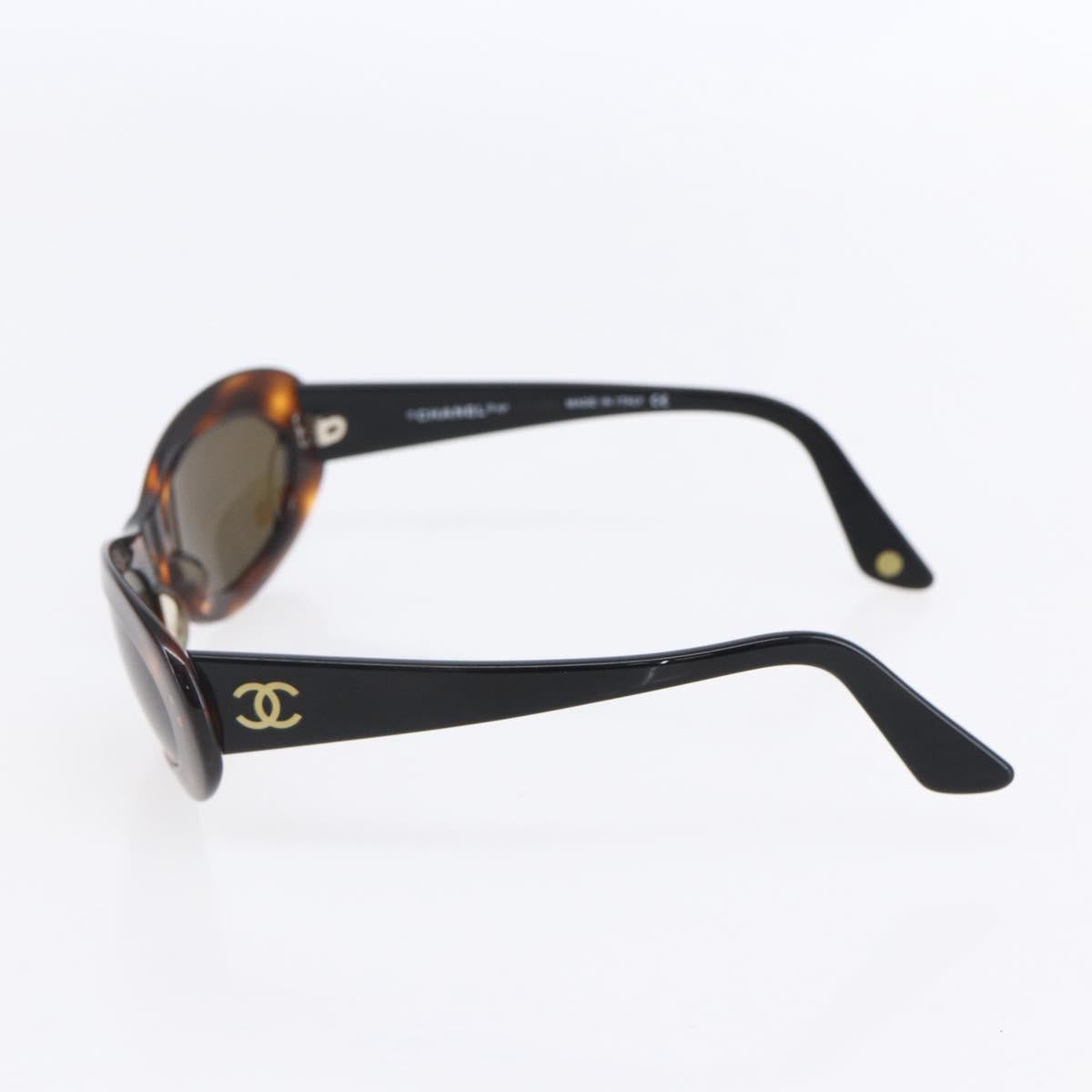 CHANEL Sunglasses plastic Brown CC Auth BA7738