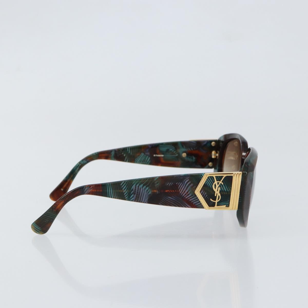 SAINT LAURENT Sunglasses plastic Brown Auth BA7739