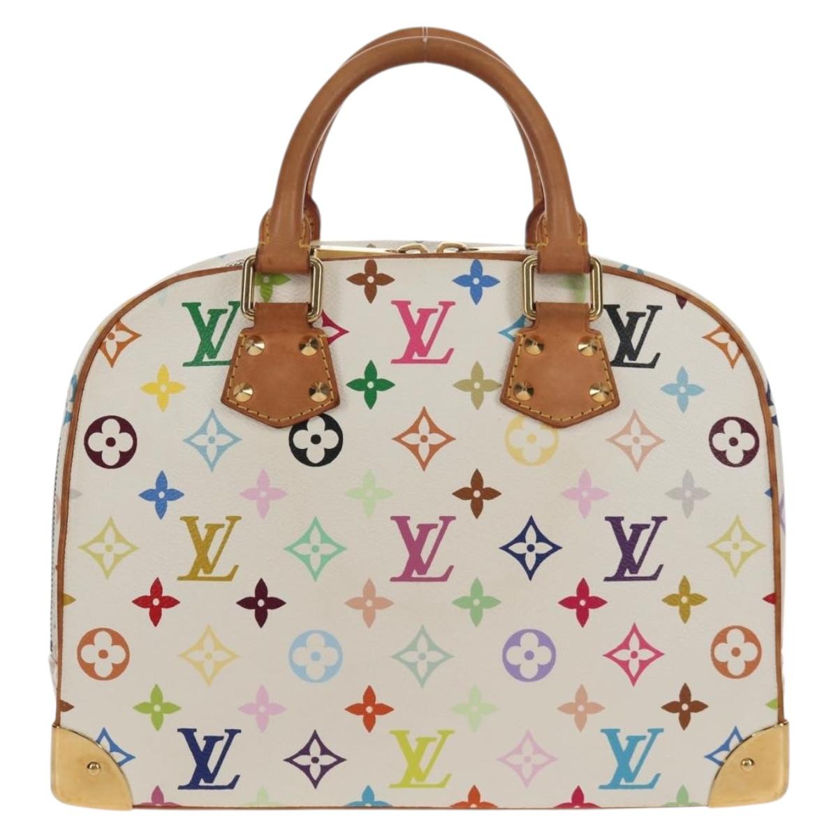 LOUIS VUITTON Monogram Multicolor Trouville Hand Bag White M92663 Auth BA7742V