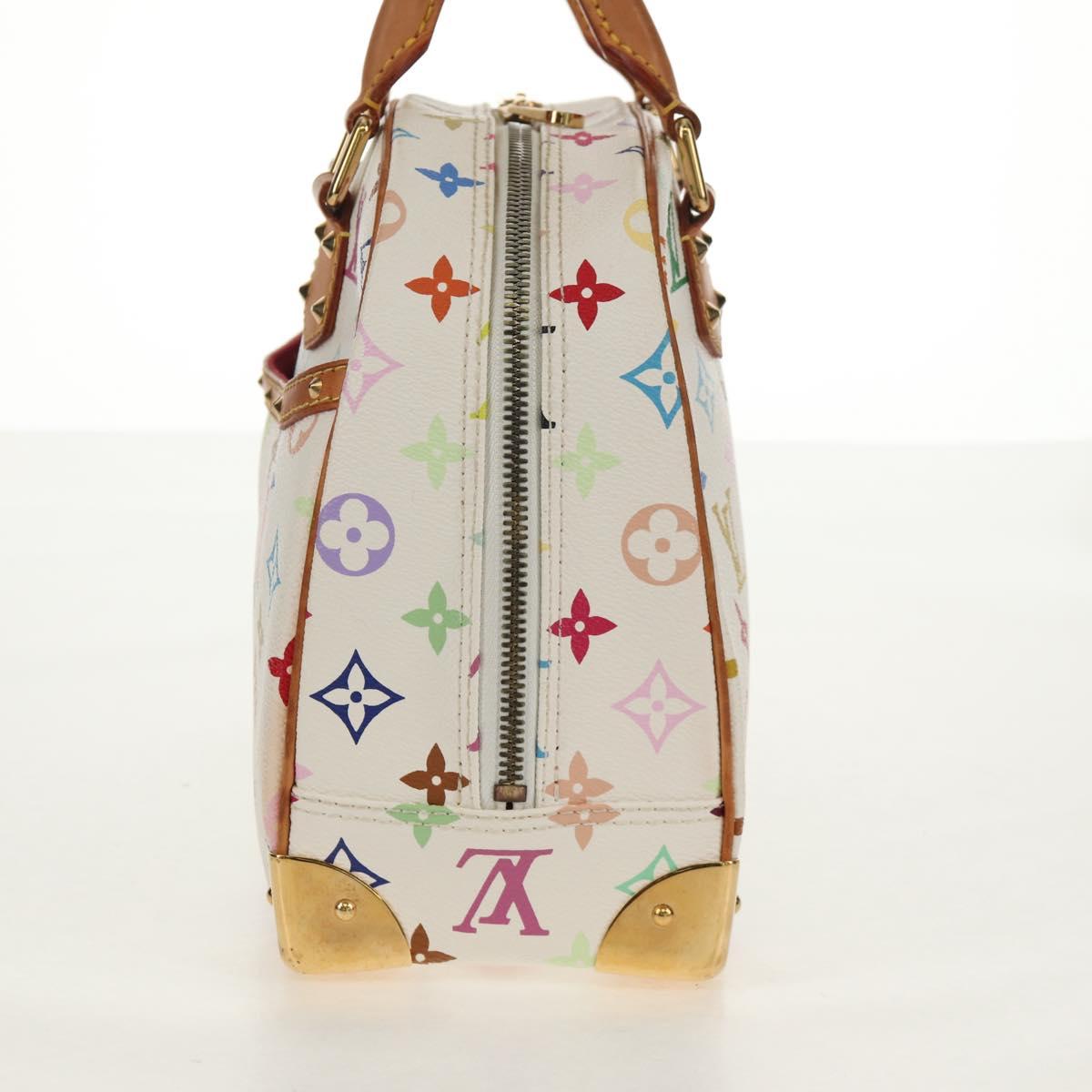 LOUIS VUITTON Monogram Multicolor Trouville Hand Bag White M92663 Auth BA7742V