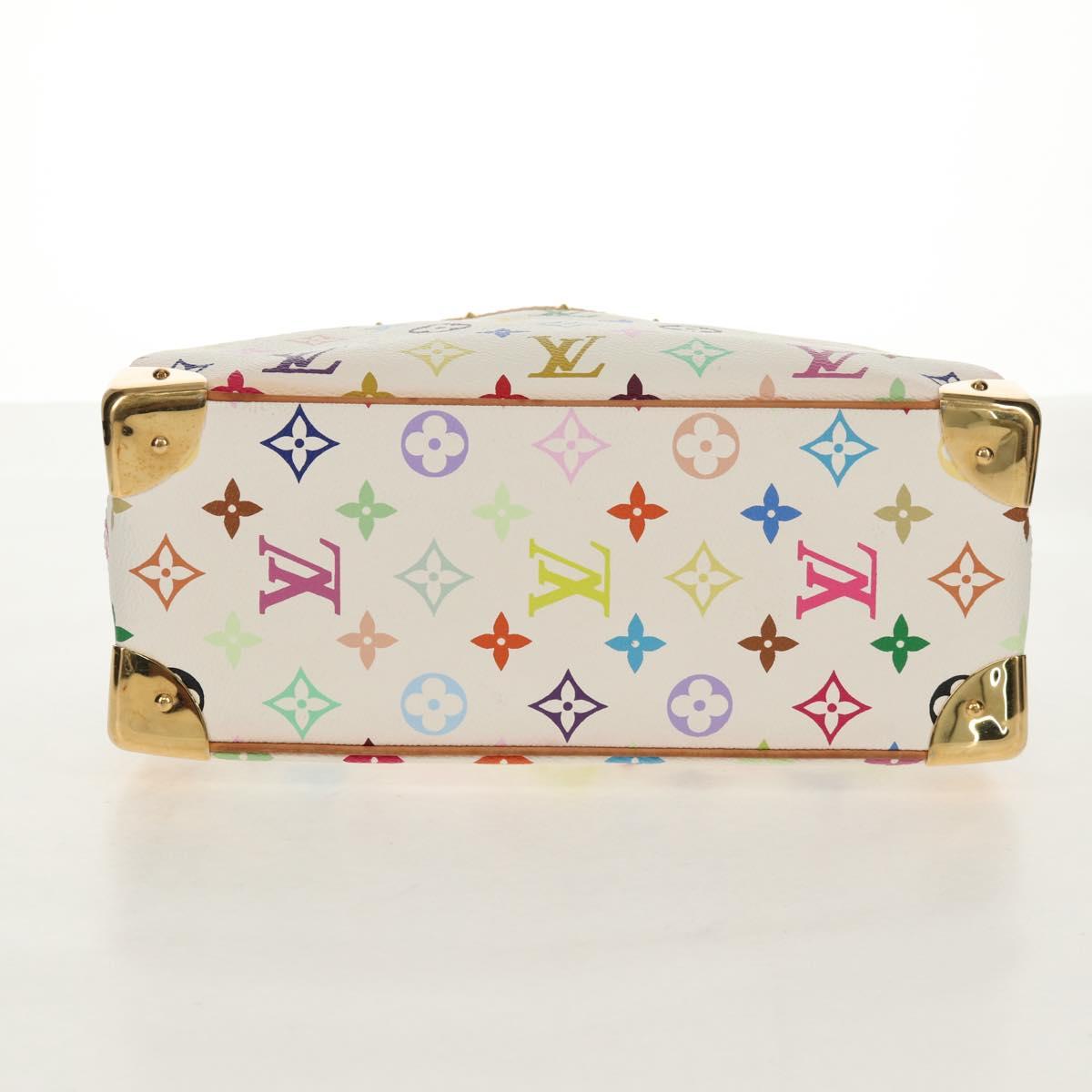 LOUIS VUITTON Monogram Multicolor Trouville Hand Bag White M92663 Auth BA7742V