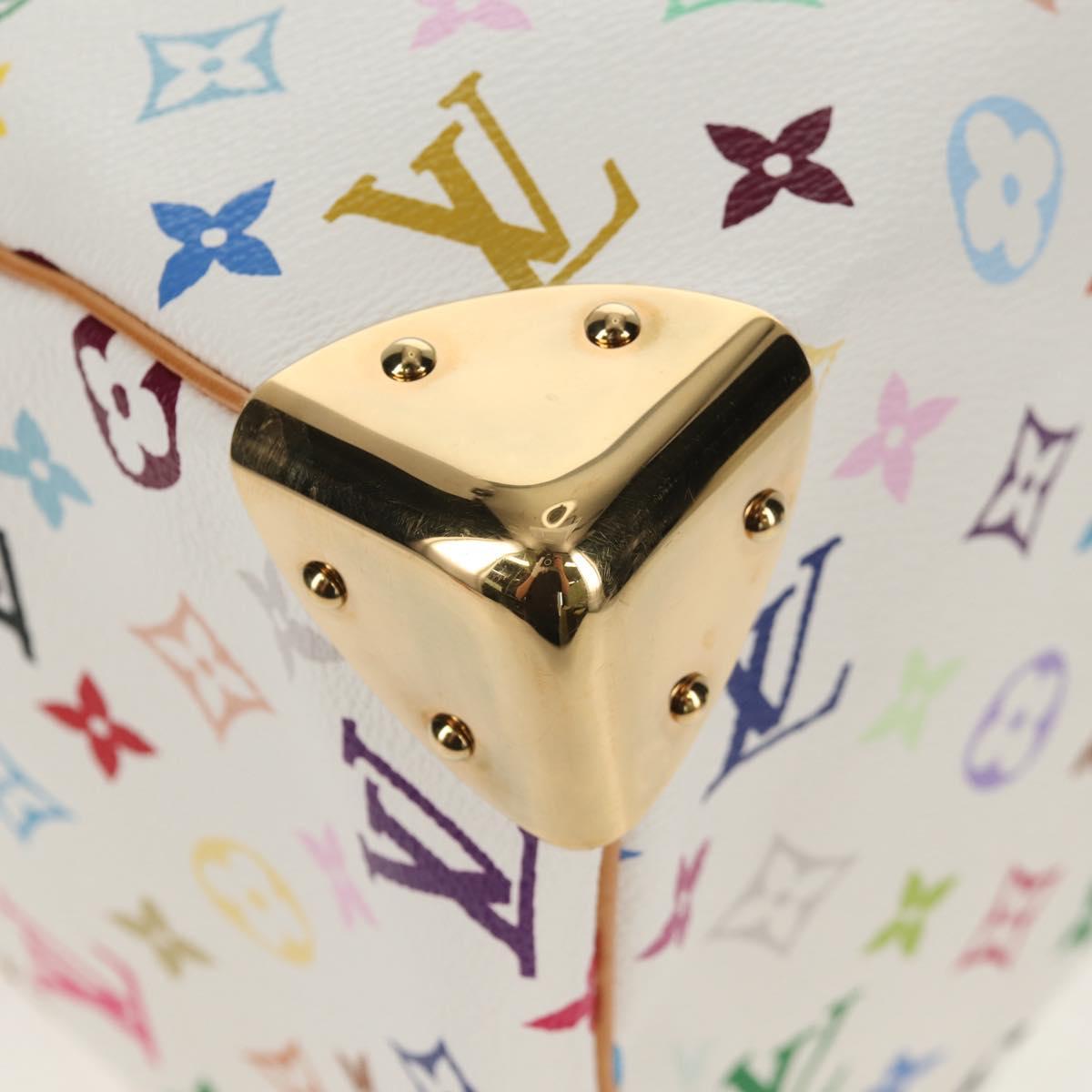 LOUIS VUITTON Monogram Multicolor Speedy 30 Hand Bag White M92643 Auth BA7743SV