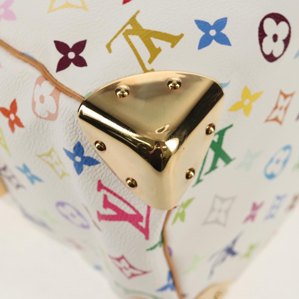 LOUIS VUITTON Monogram Multicolor Speedy 30 Hand Bag White M92643 Auth BA7743SV