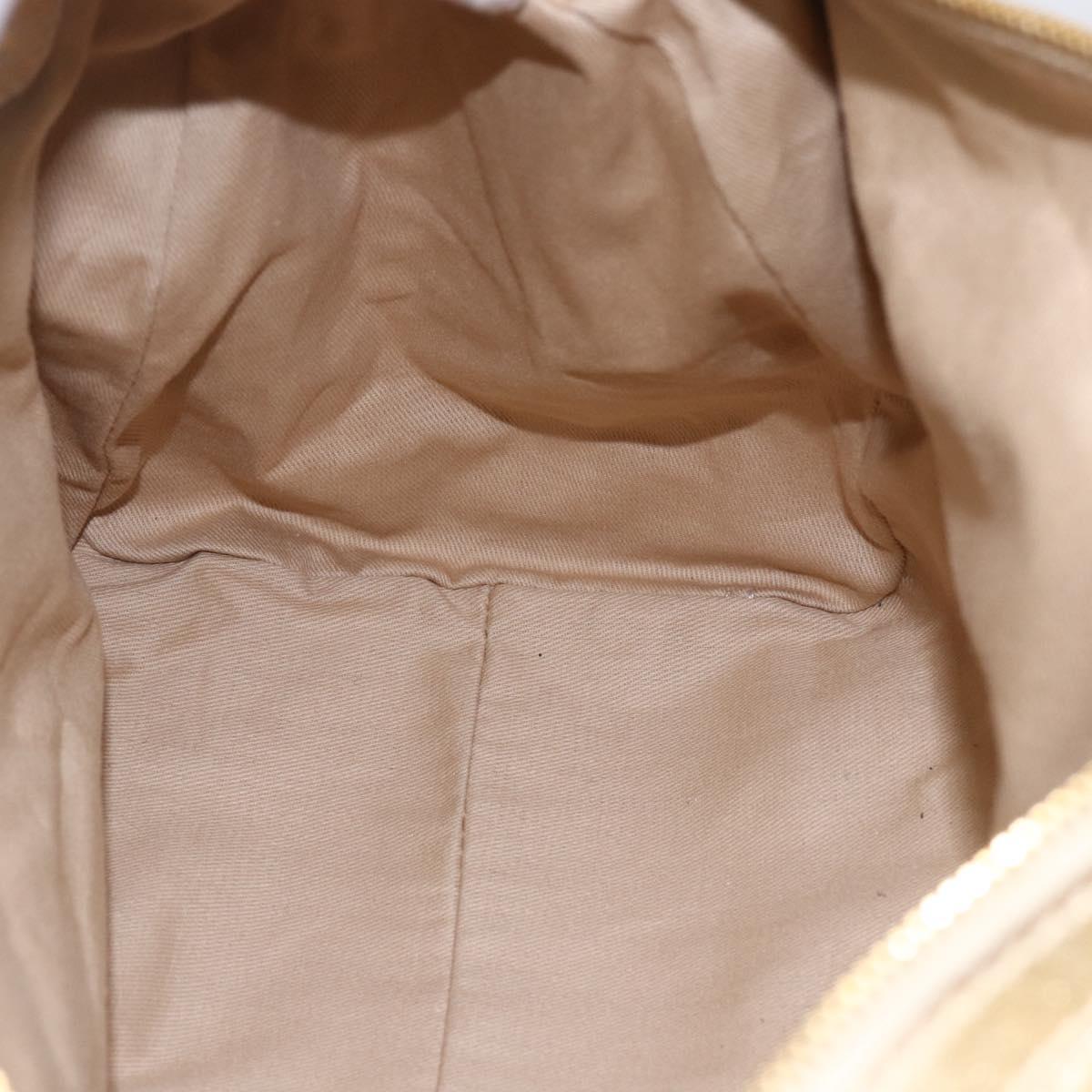 DOLCE&GABBANA Hand Bag Leather 2way Champagne Gold Gold Auth BA7747