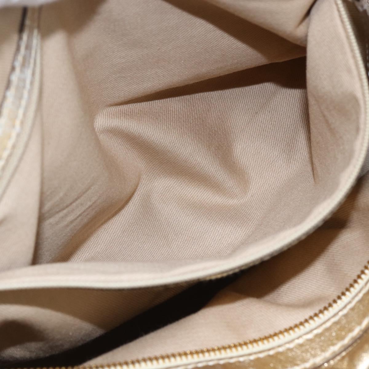 DOLCE&GABBANA Hand Bag Leather 2way Champagne Gold Gold Auth BA7747