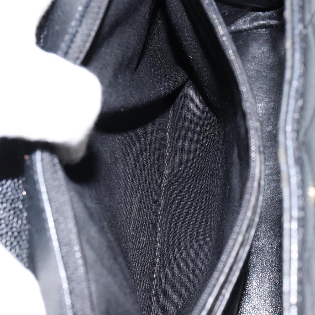 CHANEL Hand Bag Caviar Skin Black Gold CC Auth BA7750