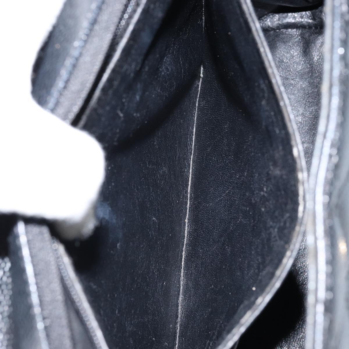 CHANEL Hand Bag Caviar Skin Black Gold CC Auth BA7750