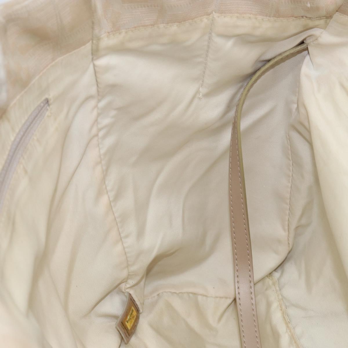 CHANEL New Travel Line Tote Bag Nylon Beige Gold CC Auth BA7759