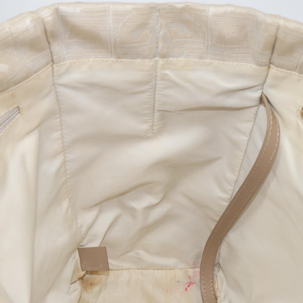 CHANEL New Travel Line Tote Bag Nylon Beige Gold CC Auth BA7760