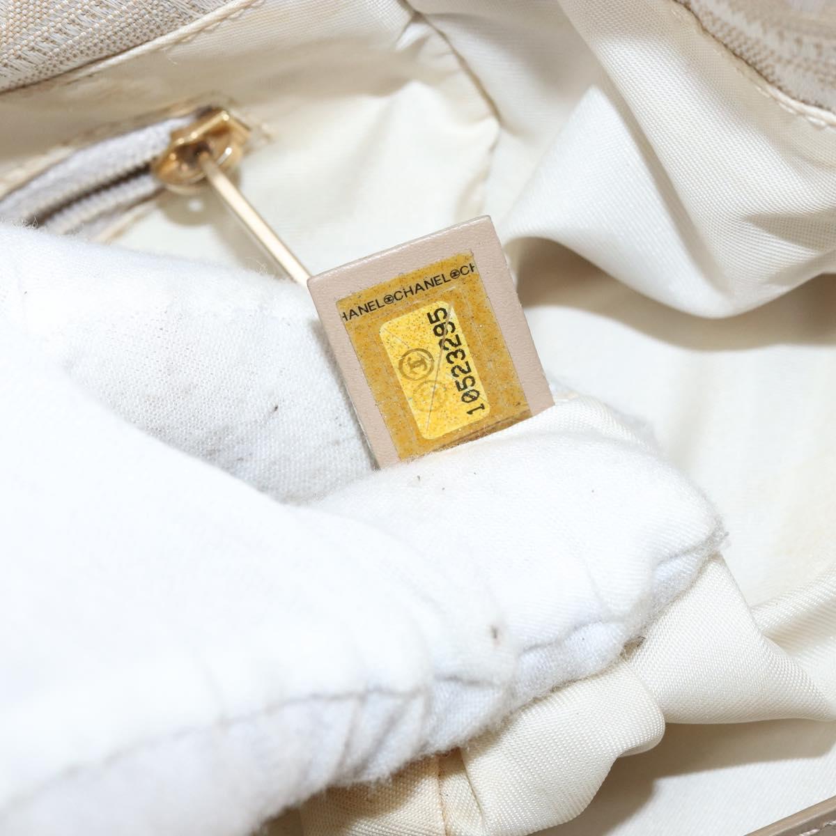 CHANEL New Travel Line Tote Bag Nylon Beige Gold CC Auth BA7760