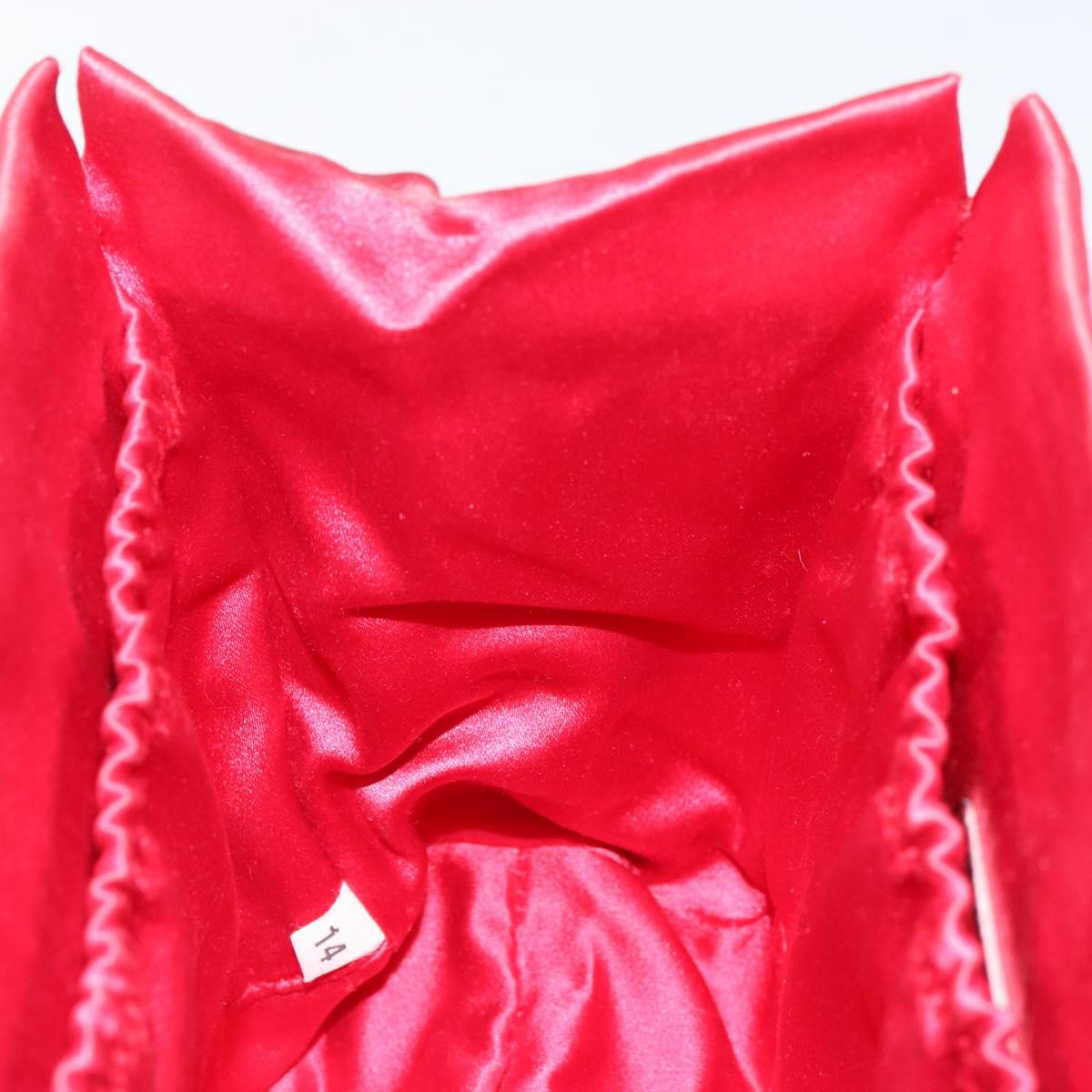 PRADA Hand Bag Nylon Red Auth BA7766