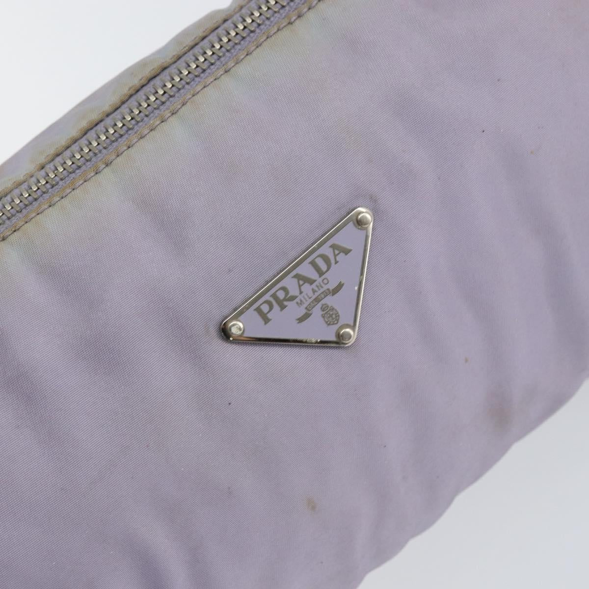 PRADA Shoulder Bag Nylon Purple Silver Auth BA7767